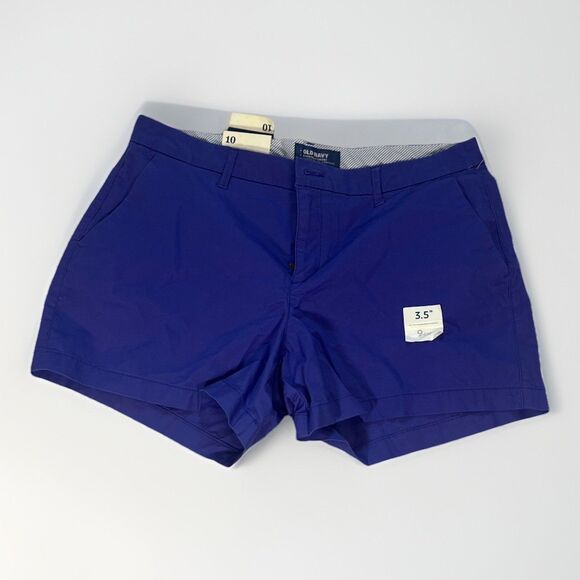 Old Navy Pants - Old Navy Everyday Shorts Women's 10 Purple Flat Front High Rise Pockets NEW!